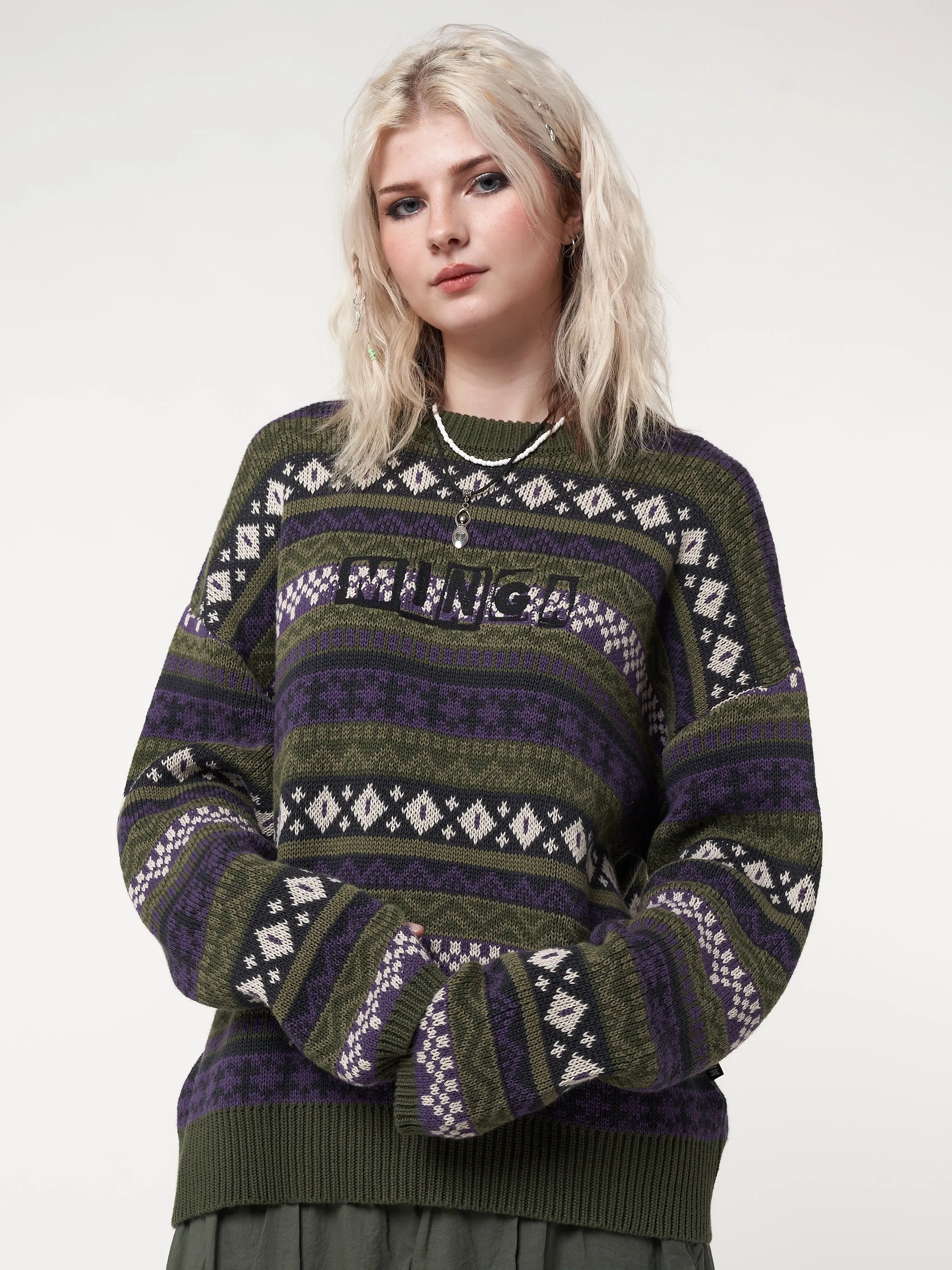 Aspen Jacquard Knit Jumper sold by Minga London product image thumbnail 4