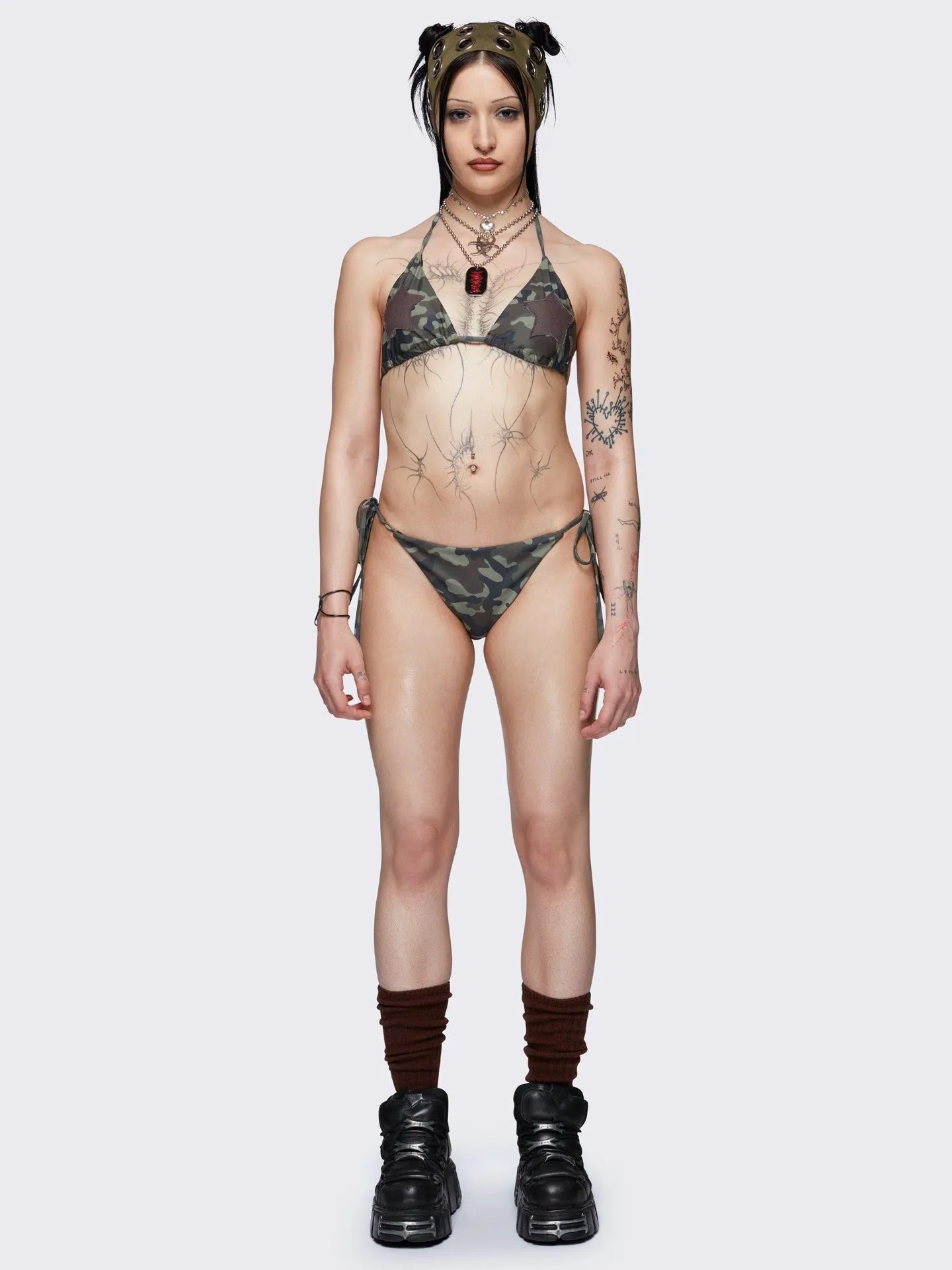 Combat Starlet Camo Triangle Bikini Top sold by Minga London product image thumbnail 3