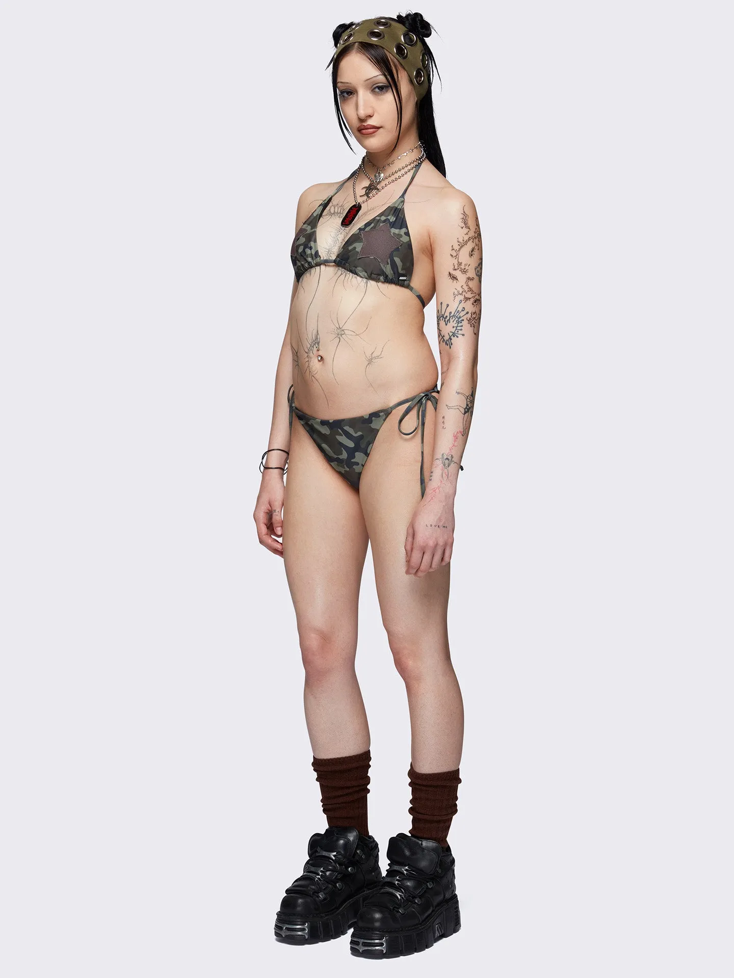 Combat Starlet Camo Triangle Bikini Top sold by Minga London product image thumbnail 4