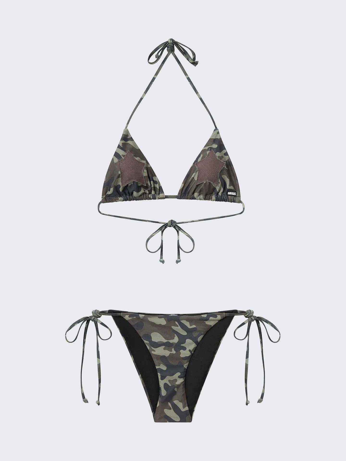 Combat Starlet Camo Triangle Bikini Top sold by Minga London
