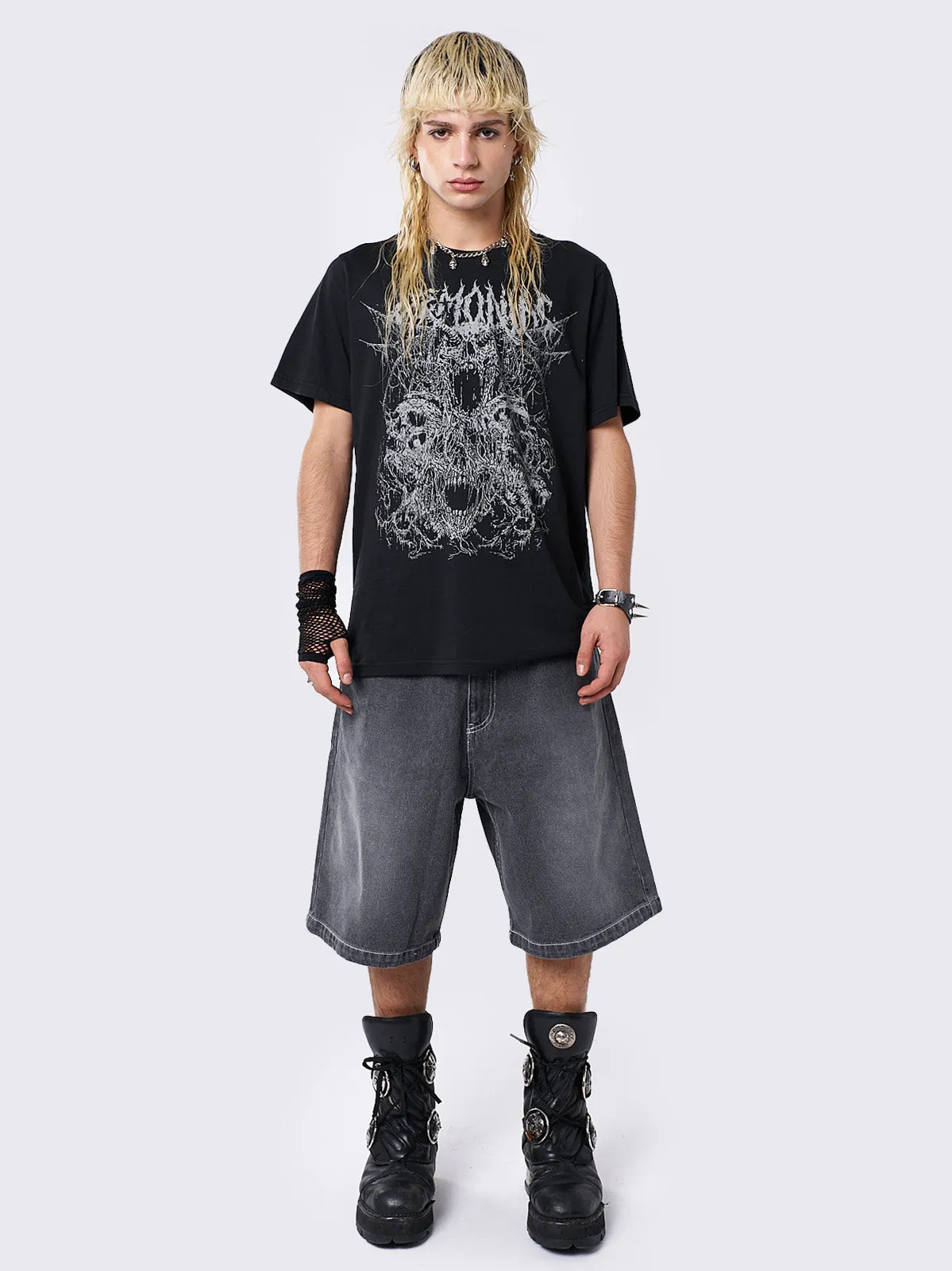 Demoniac Black Graphic T-shirt sold by Minga London product image thumbnail 3