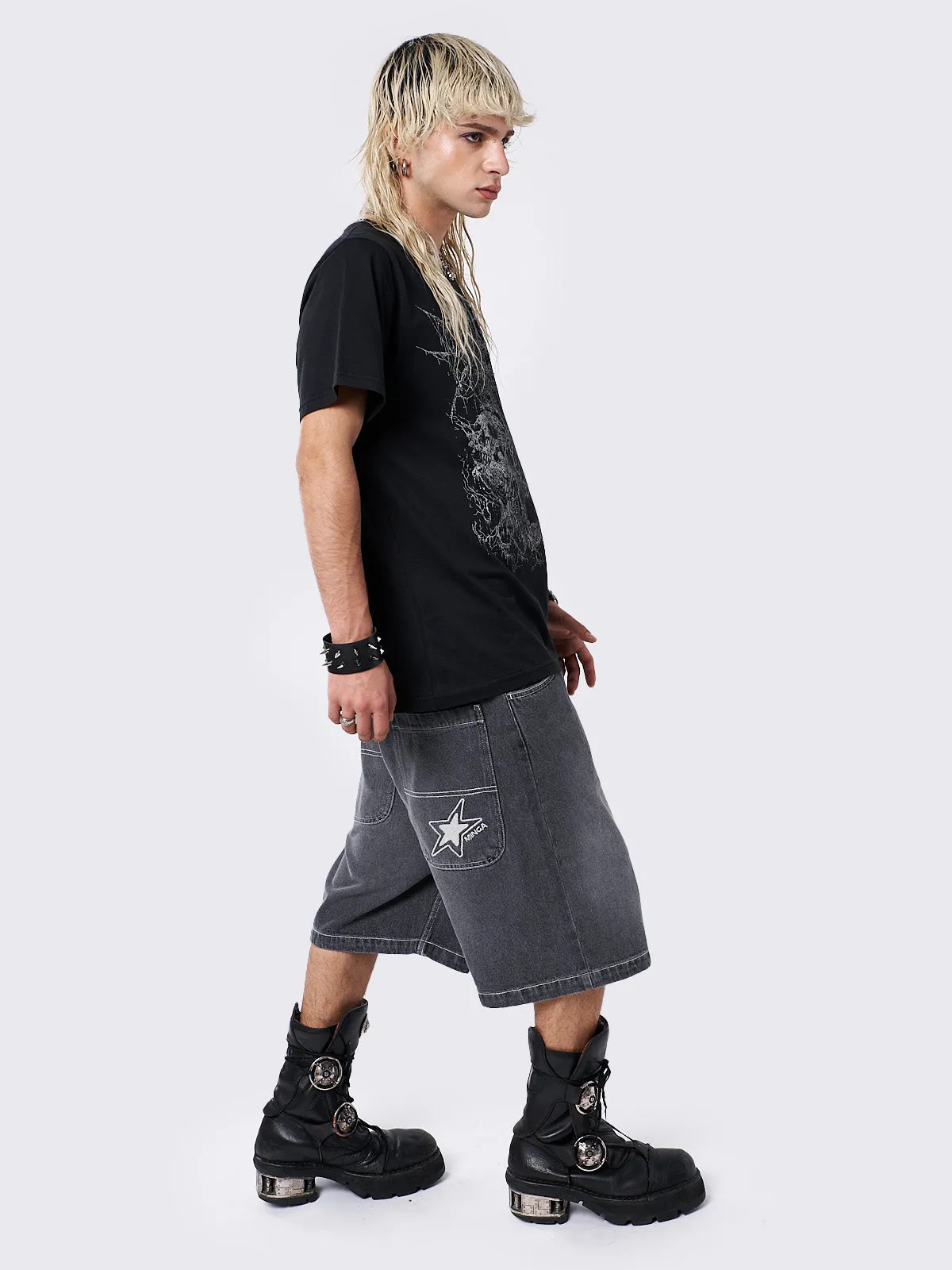 Demoniac Black Graphic T-shirt sold by Minga London product image thumbnail 5