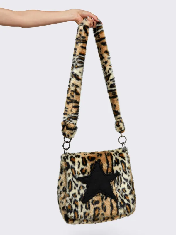 Starshine Leopard Furry Bag sold by Minga London