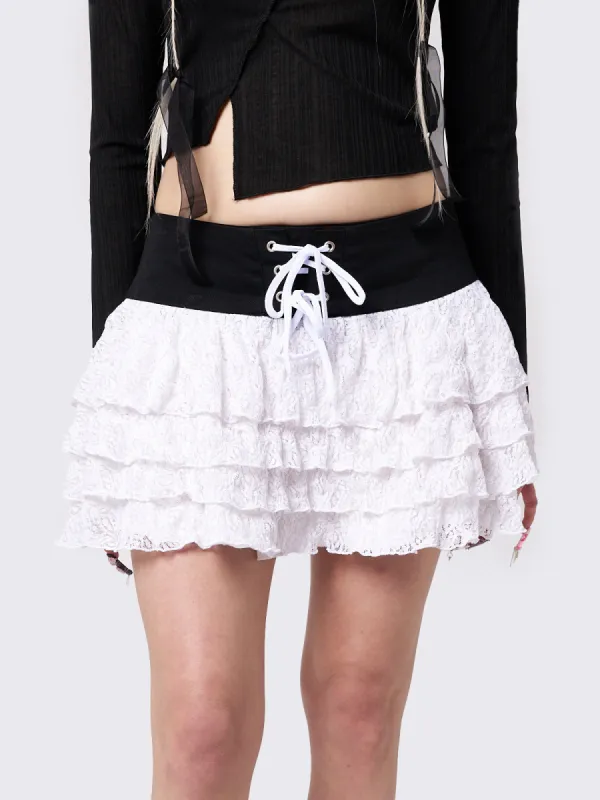 Presley Tutu Lace-Up Mini Skirt sold by Minga London