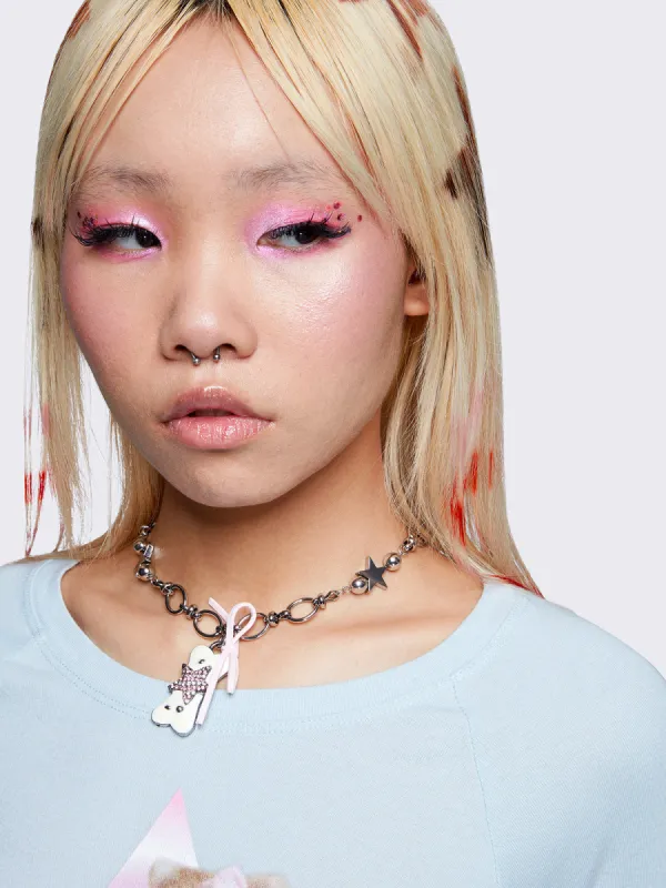 Stellar Pup Silver Charm Necklace sold by Minga London