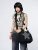 Super Star Black Canvas Messenger Bag sold by Minga London