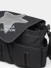 Super Star Black Canvas Messenger Bag sold by Minga London
