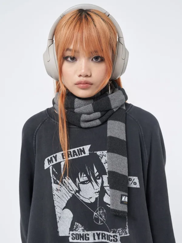 Vapor Stripes Knitted Scarf sold by Minga London