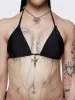 Darcy Metal Triangle Bikini Top sold by Minga London