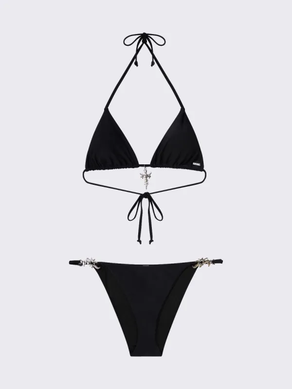 Darcy Metal Triangle Bikini Top sold by Minga London