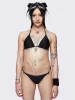 Darcy Metal Triangle Bikini Top sold by Minga London