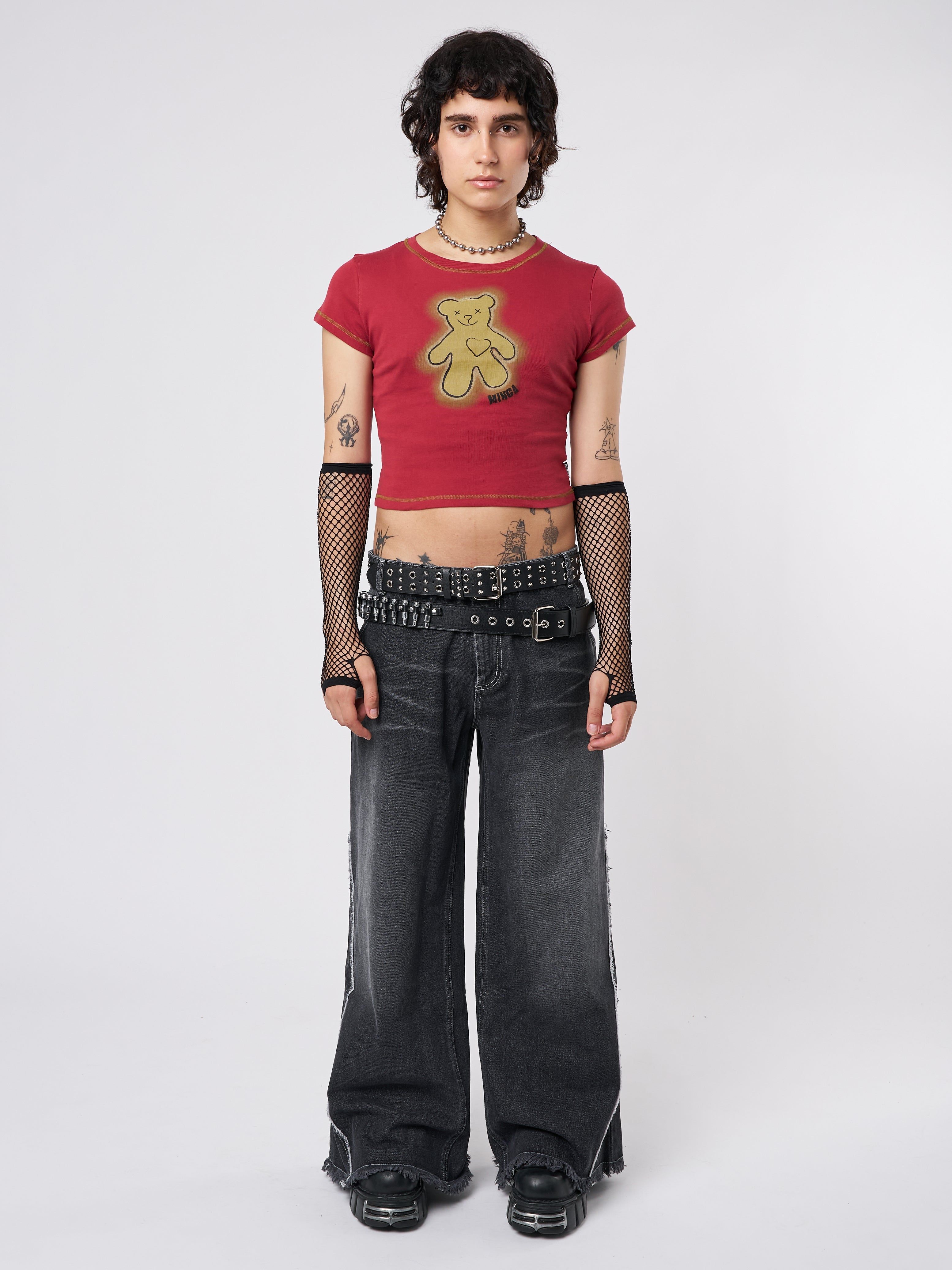 Teddy Red Baby Tee sold by Minga London product image thumbnail 2