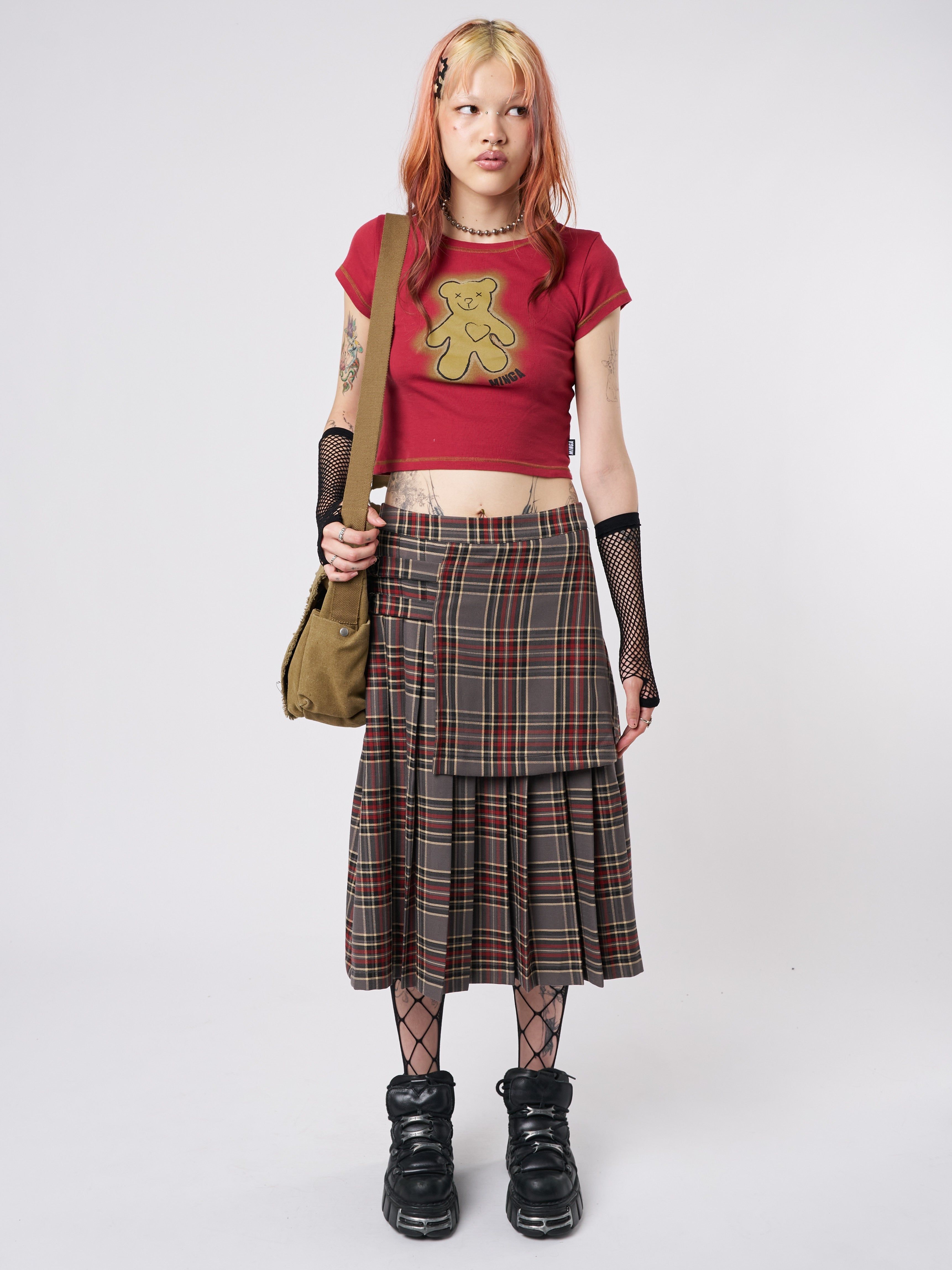 Teddy Red Baby Tee sold by Minga London product image thumbnail 4