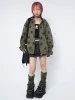 Star Print Green Oversized Zip Up Hoodie sold by Minga London