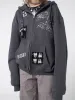 Billie Patch Prints Oversized Zip Up Hoodie sold by Minga London