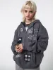 Billie Patch Prints Oversized Zip Up Hoodie sold by Minga London