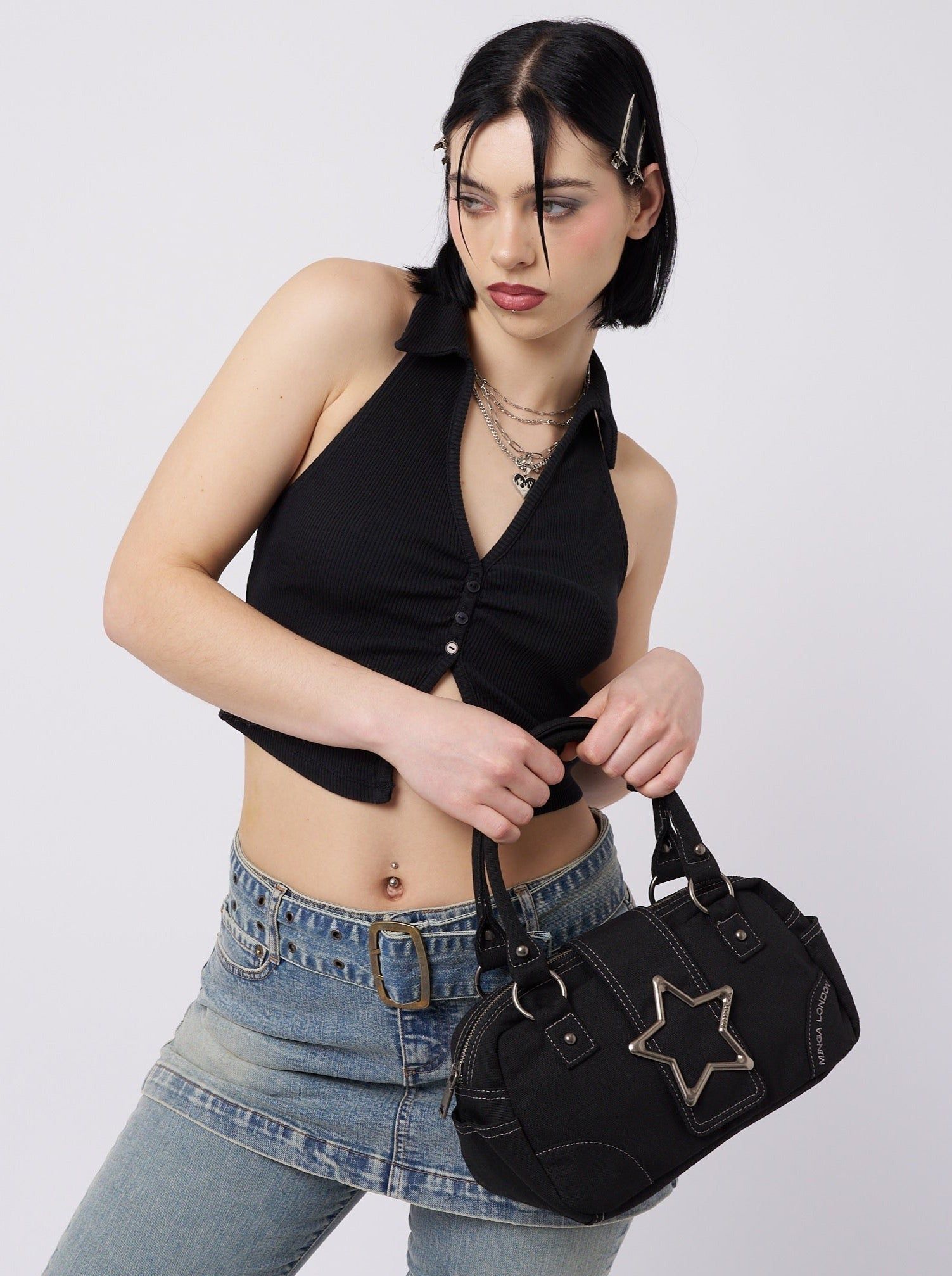 Star Girl Black Y2k Handbag sold by Minga London product image thumbnail 5