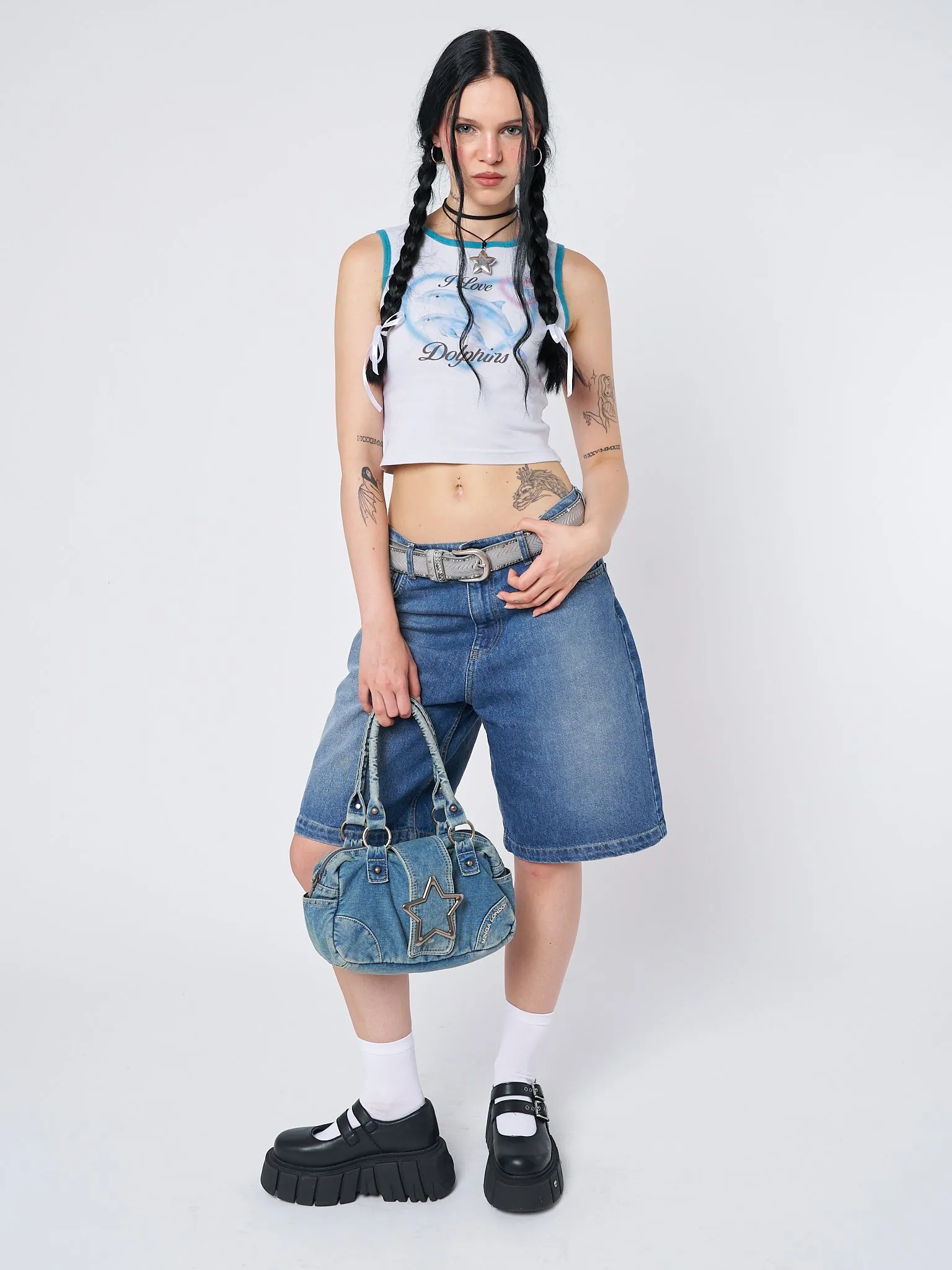 I Love Dolphins Print Vest Top sold by Minga London product image thumbnail 3