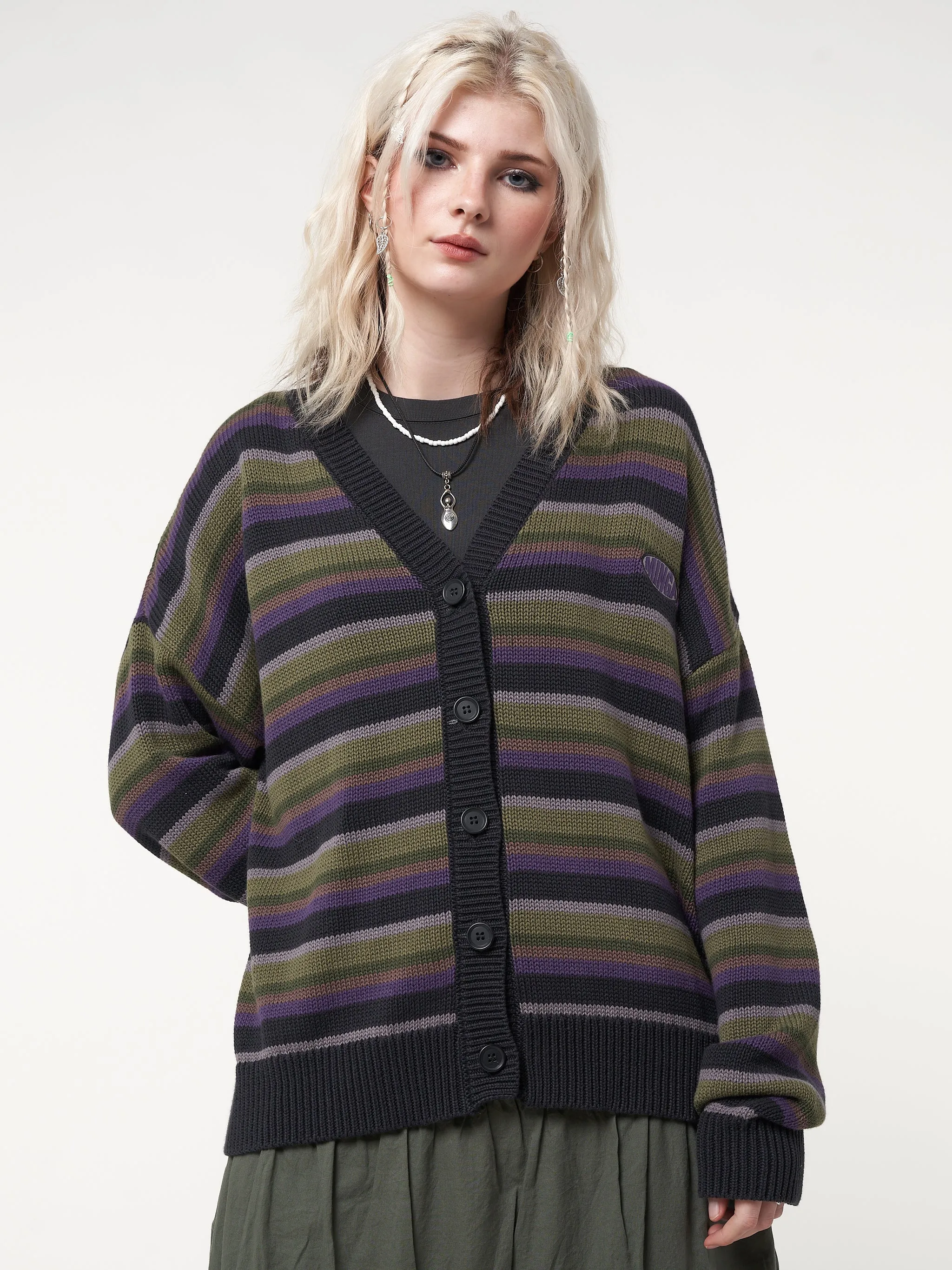 Faye Striped Knit Cardigan sold by Minga London product image thumbnail 5