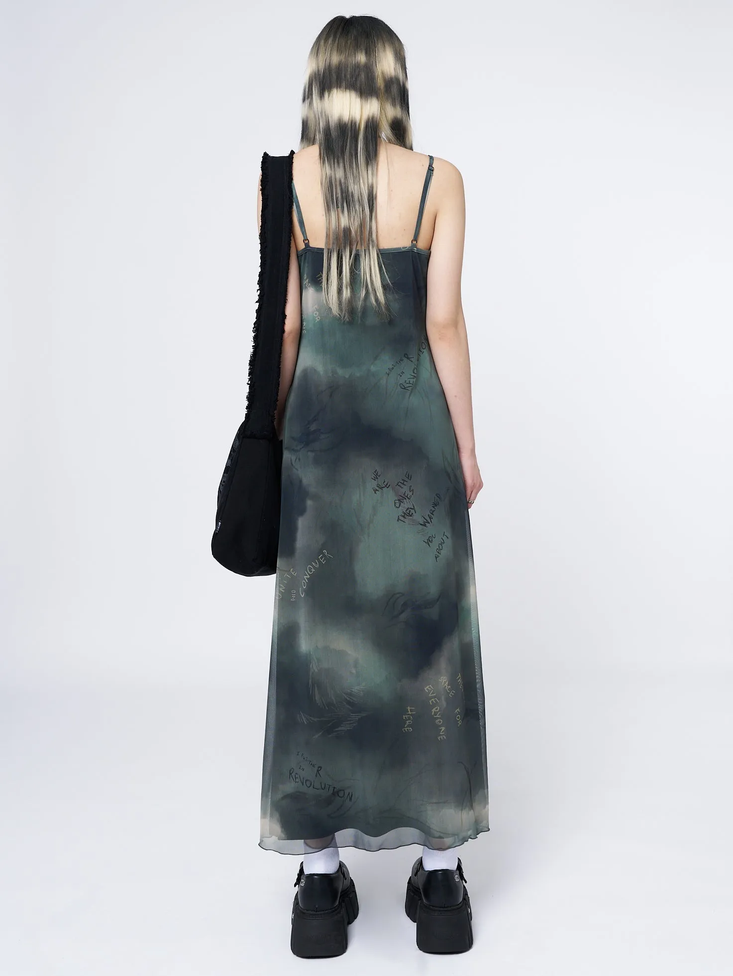 Eden Green Mesh Maxi Dress sold by Minga London product image thumbnail 4