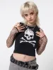 Skull Crossbones Black Vest Top sold by Minga London