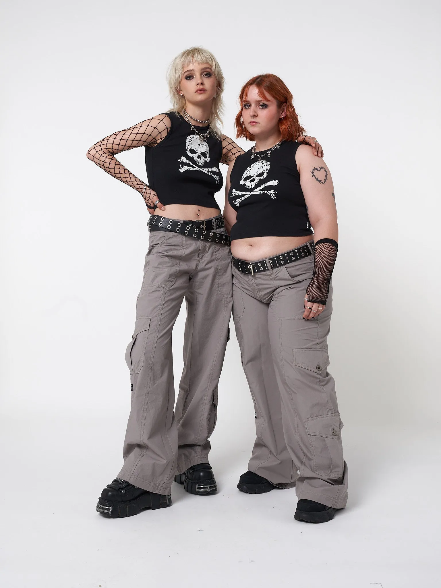 Skull Crossbones Black Vest Top sold by Minga London product image thumbnail 4