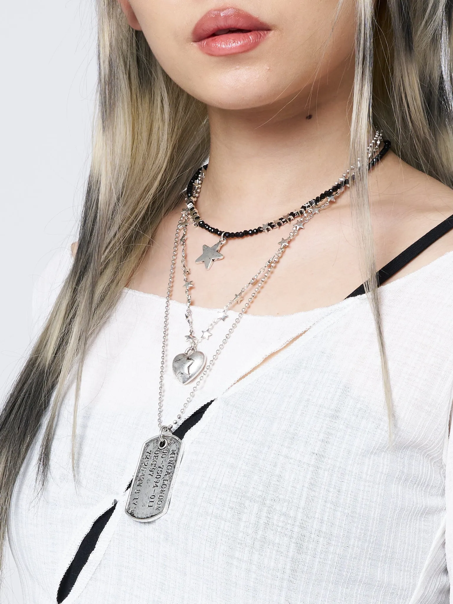 国内未入荷 Minga London - FORTRESS CHARM NECKLACE Sigilism Chunky Charm Necklace in Silver | Minga London