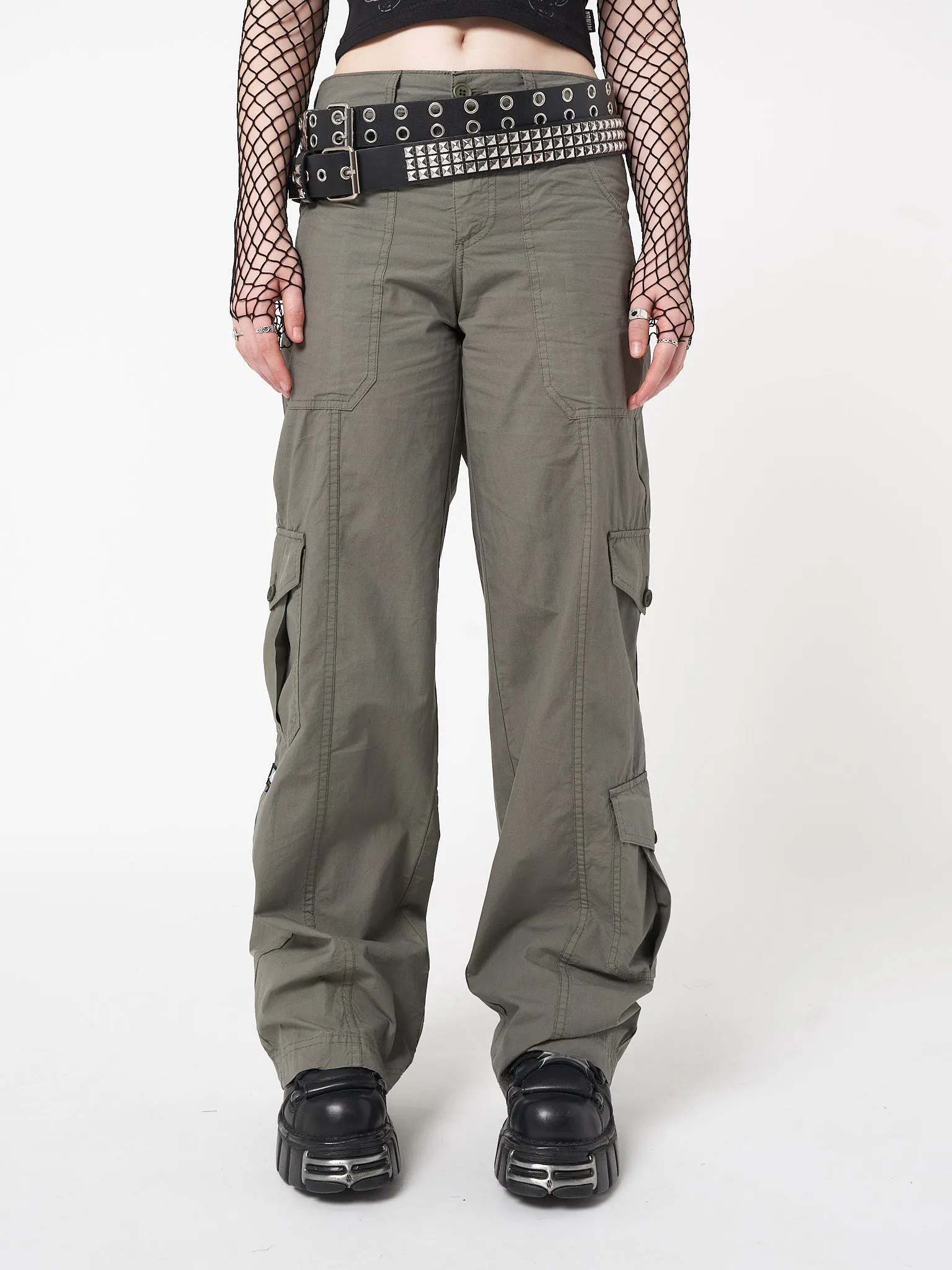 Minga London Cleo Green Y2k Cargo Pants | Parallel