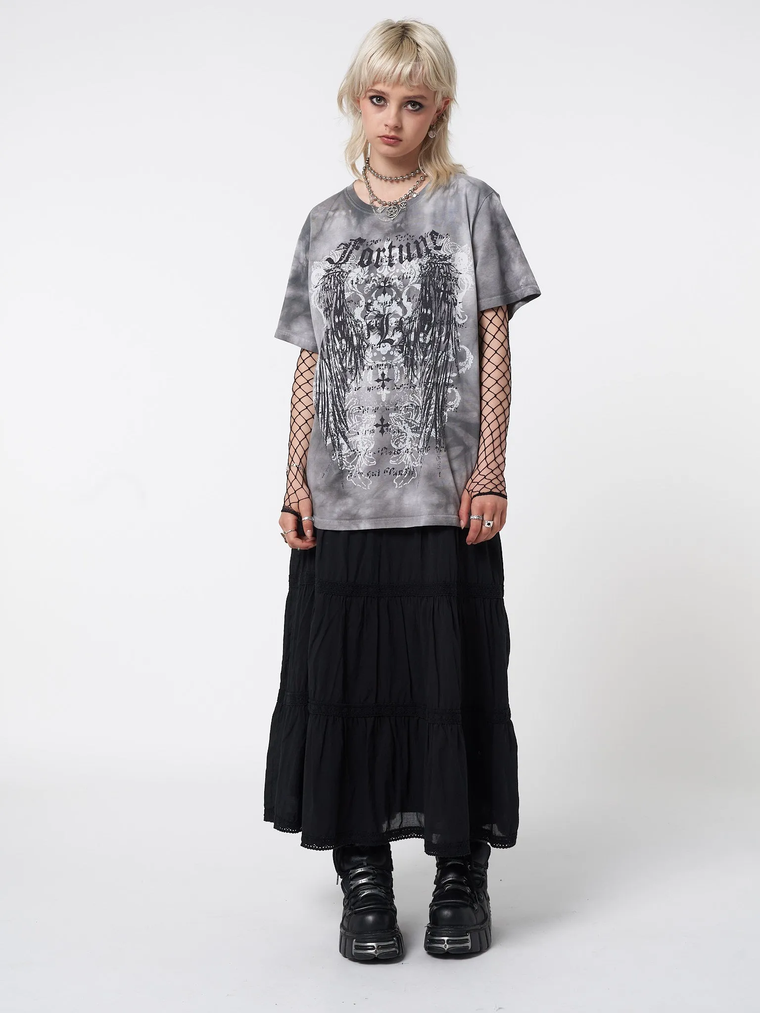 Fortune Wings Grey Tie Dye T-Shirt sold by Minga London product image thumbnail 3