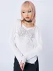 Cryptic Love White Asymmetric Top sold by Minga London