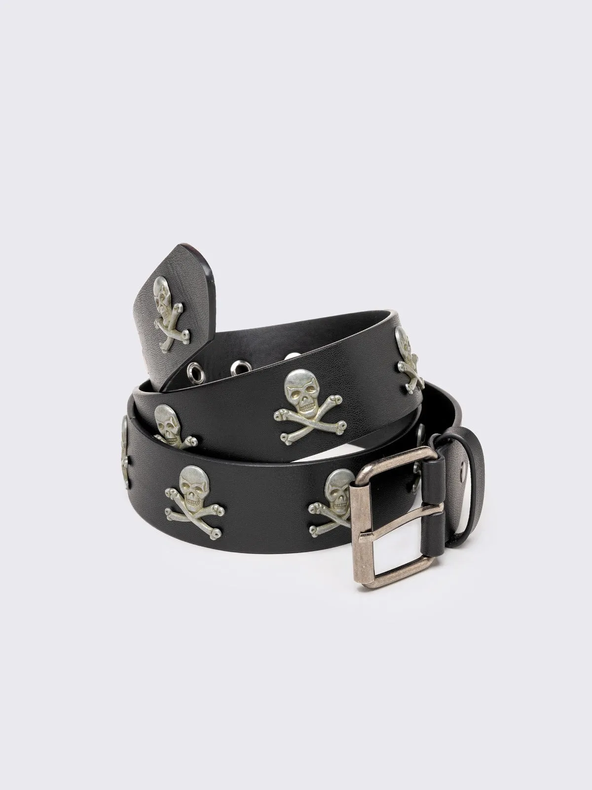 Cryptic Skull Black Buckle Belt sold by Minga London product image thumbnail 2