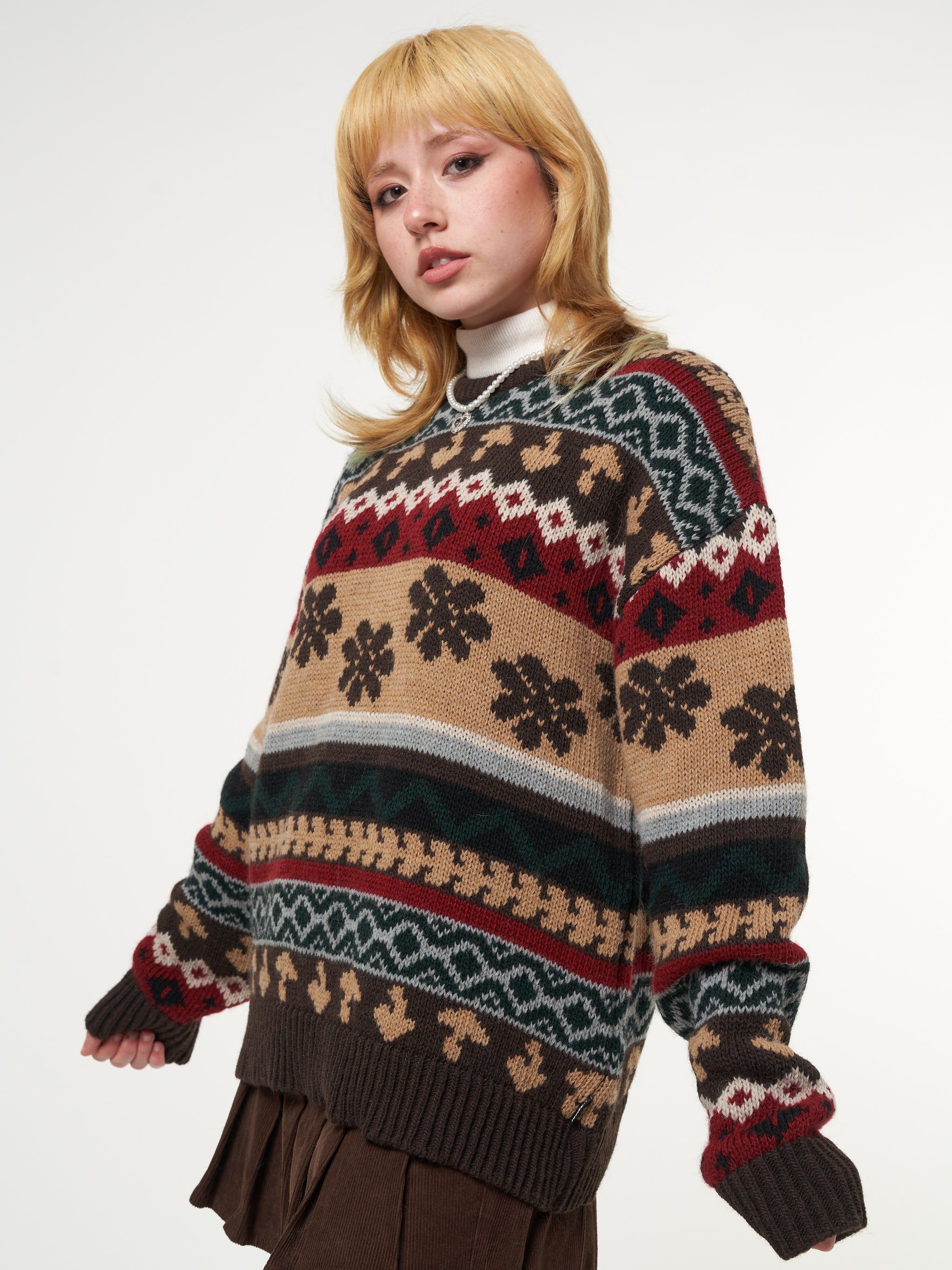 Granny Jacquard Knit Jumper sold by Minga London product image thumbnail 3