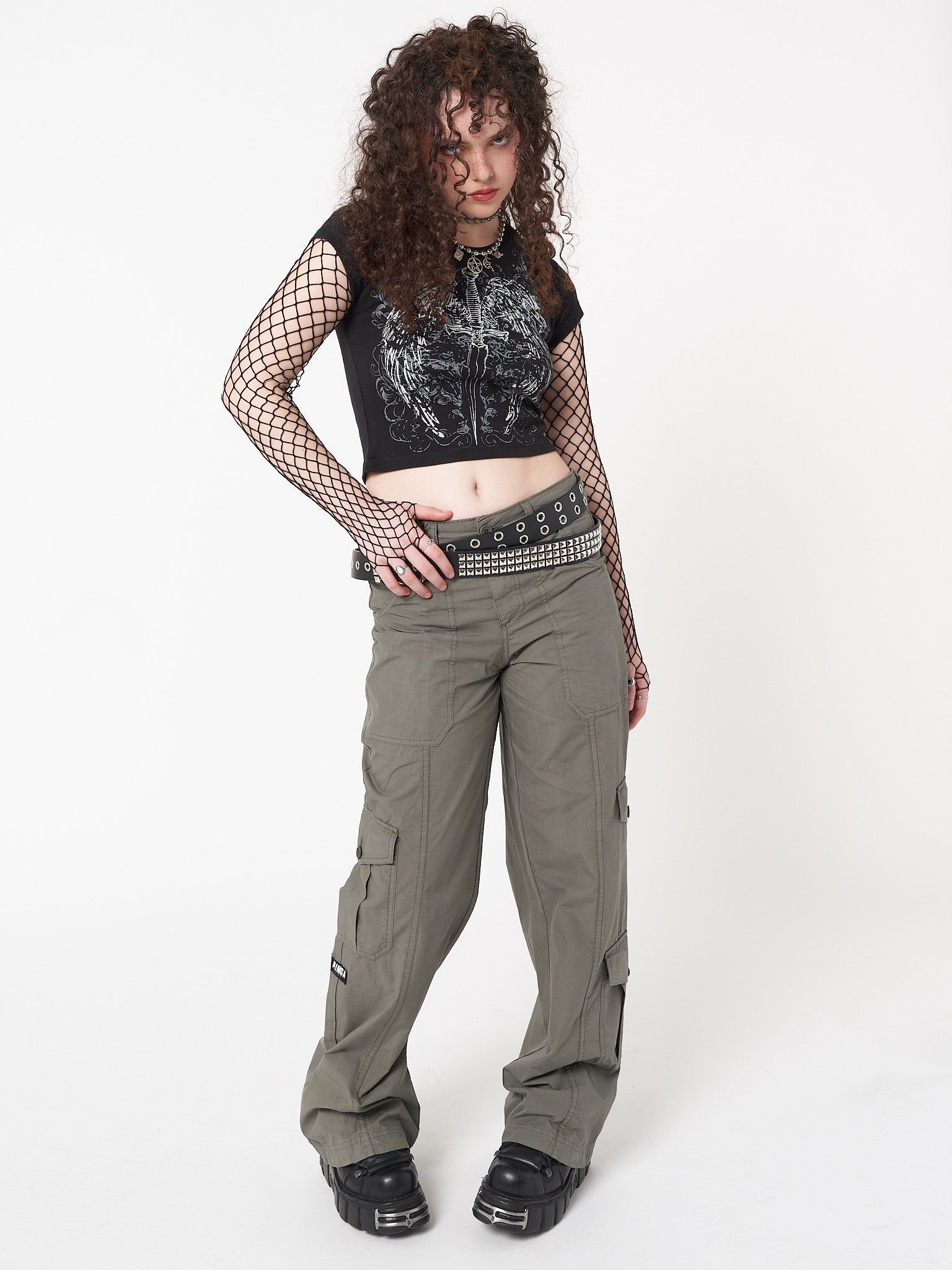 Angel Wings Black Baby Tee sold by Minga London product image thumbnail 2