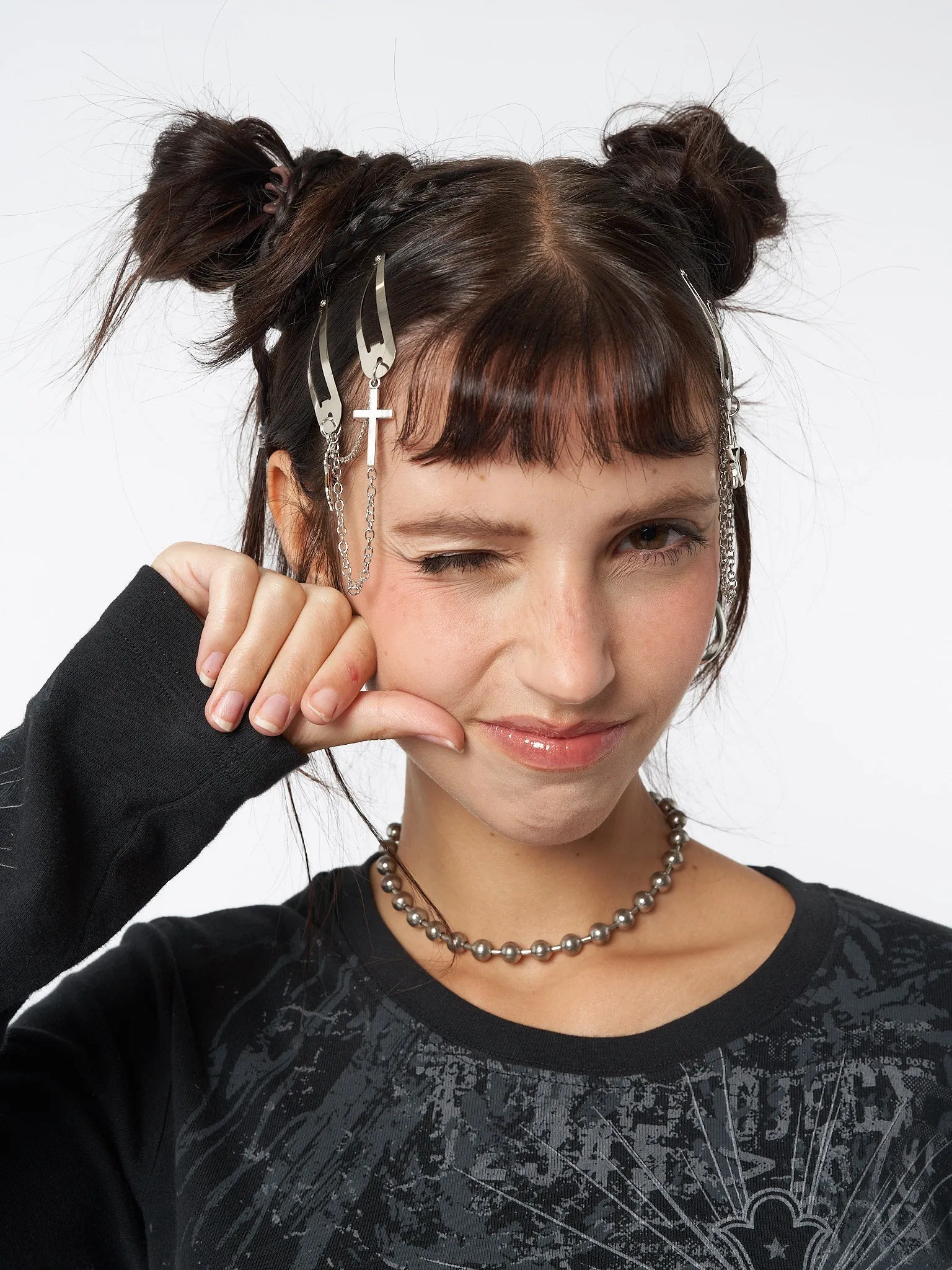 ヘアアクセサリー perverze double comb clip FDKJOK Beads Hair Comb 2pcs Magic Elastic Hair Combs Double