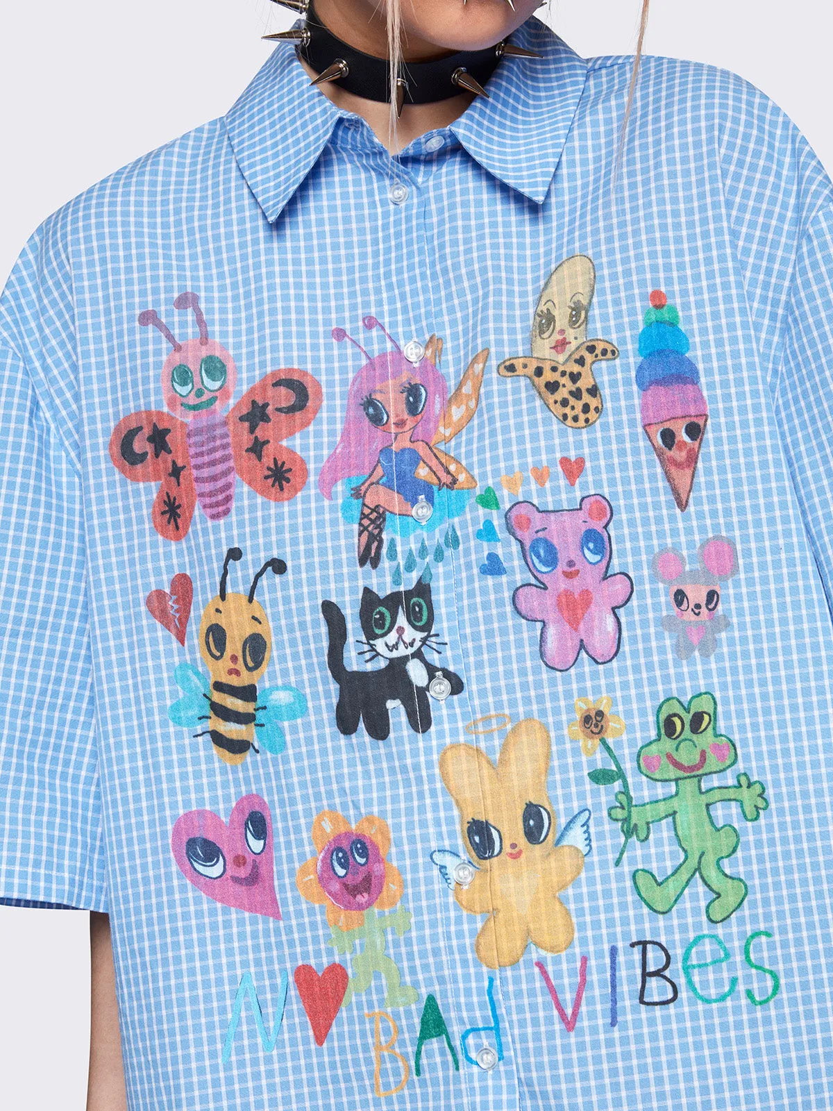 Minga x Iscreamcolour Check Shirt sold by Minga London product image thumbnail 3