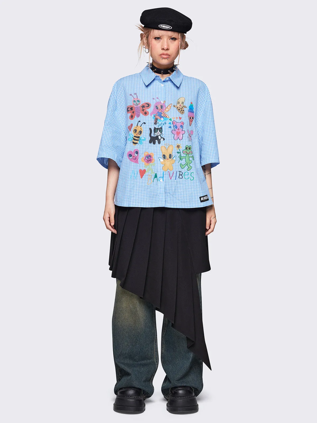 Minga x Iscreamcolour Check Shirt sold by Minga London product image thumbnail 2