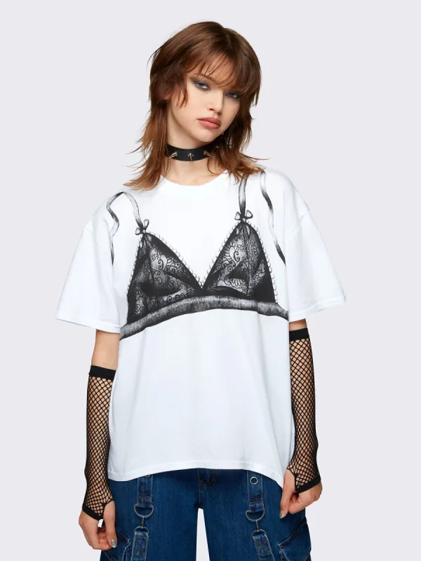 Showgirl Bra Graphic T-shirt sold by Minga London