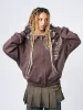 Kiara Faux Fur Neck Oversized Zip Up Hoodie sold by Minga London