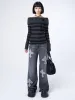 Cinder Striped Off Shoulder Knit Jumper sold by Minga London