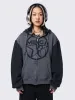 Minga Star Black Grey Zip Up Hoodie sold by Minga London