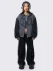 Minga Star Black Grey Zip Up Hoodie sold by Minga London