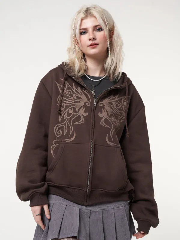 Fairy Wings Zip Up Hoodie sold by Minga London