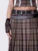 Nenna Pleated Tartan Midi Skirt sold by Minga London