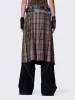 Nenna Pleated Tartan Midi Skirt sold by Minga London
