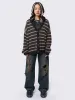 Gilmore Brown Striped Knit Cardigan sold by Minga London