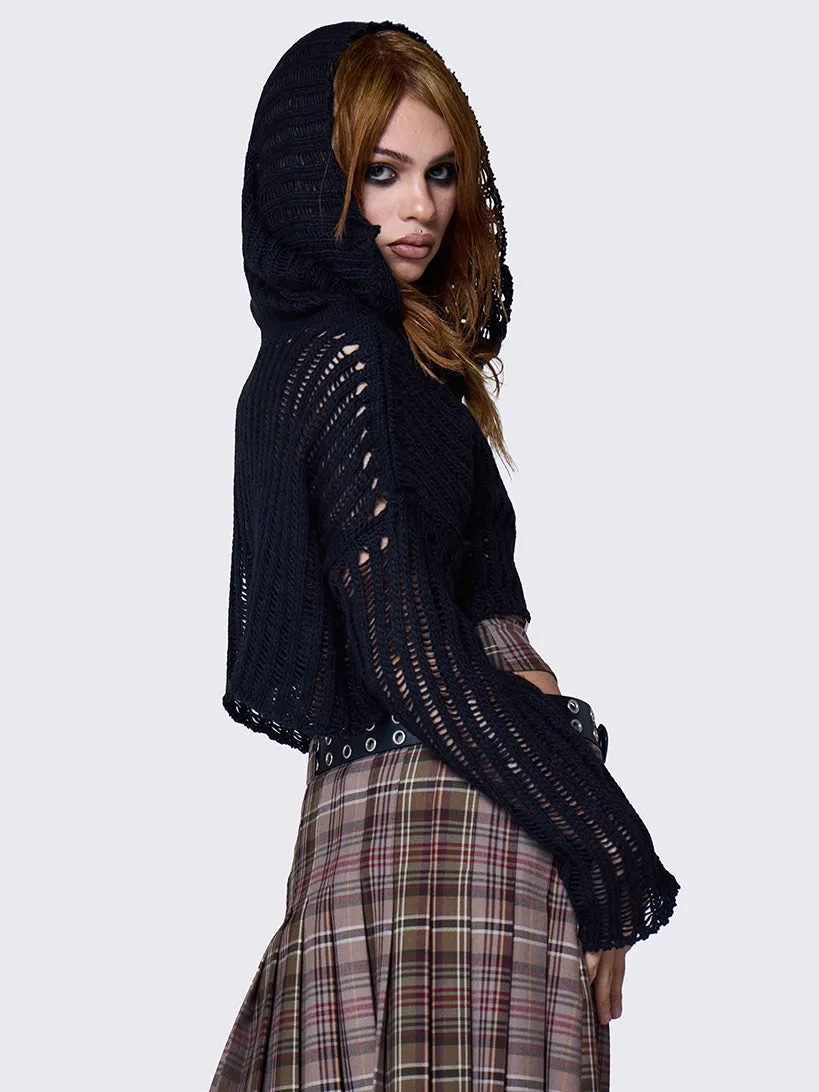 Dexie Hooded Crop Jumper sold by Minga London product image thumbnail 4