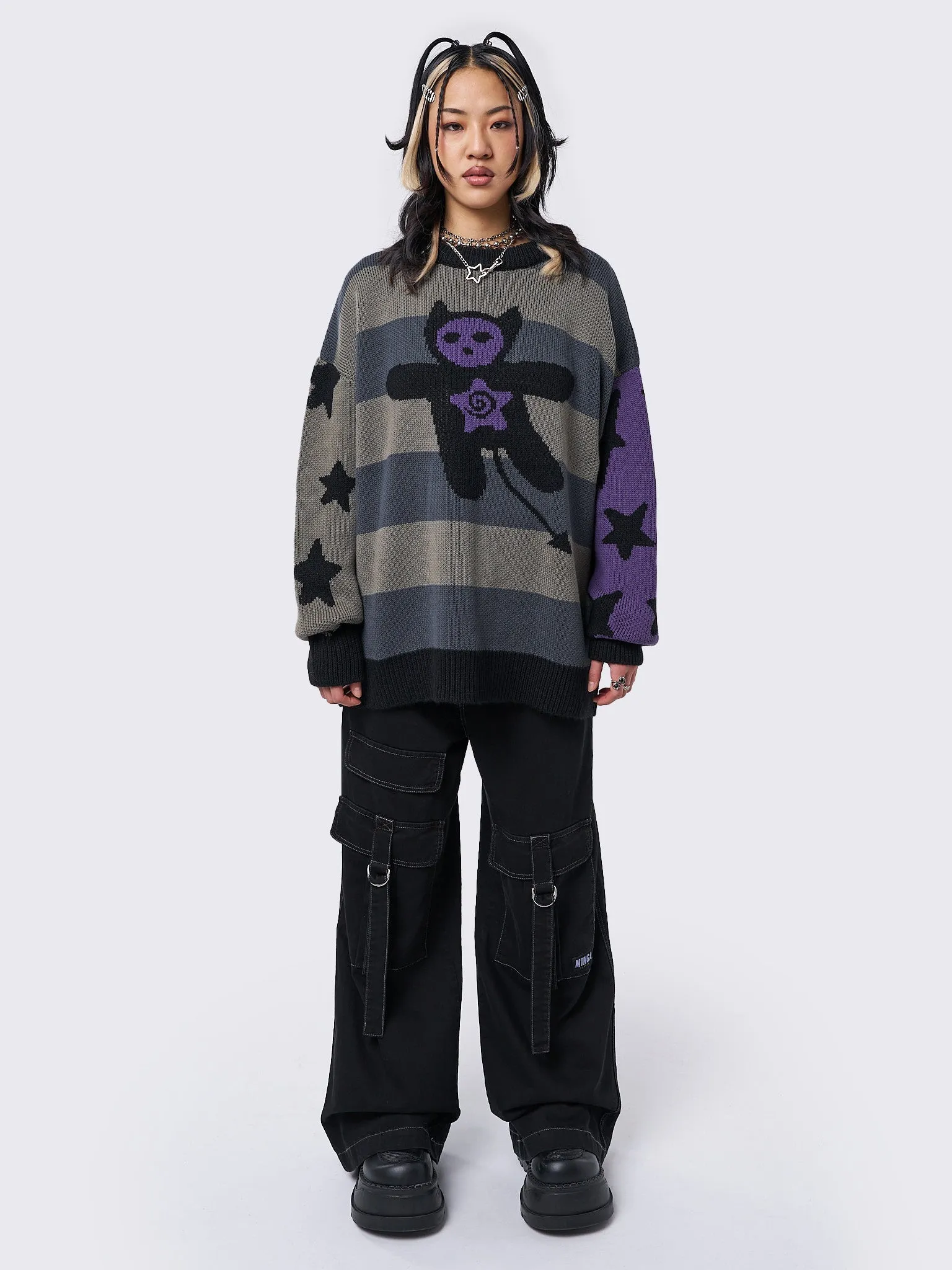 Cartoon Stripes & Stars Knit Sweater sold by Minga London product image thumbnail 3