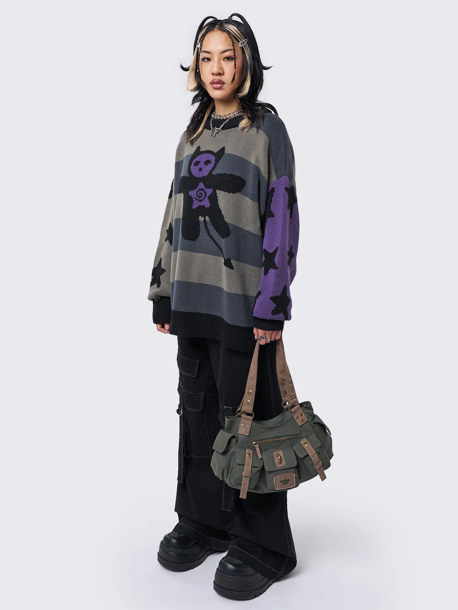 Cartoon Stripes & Stars Knit Sweater sold by Minga London product image thumbnail 5