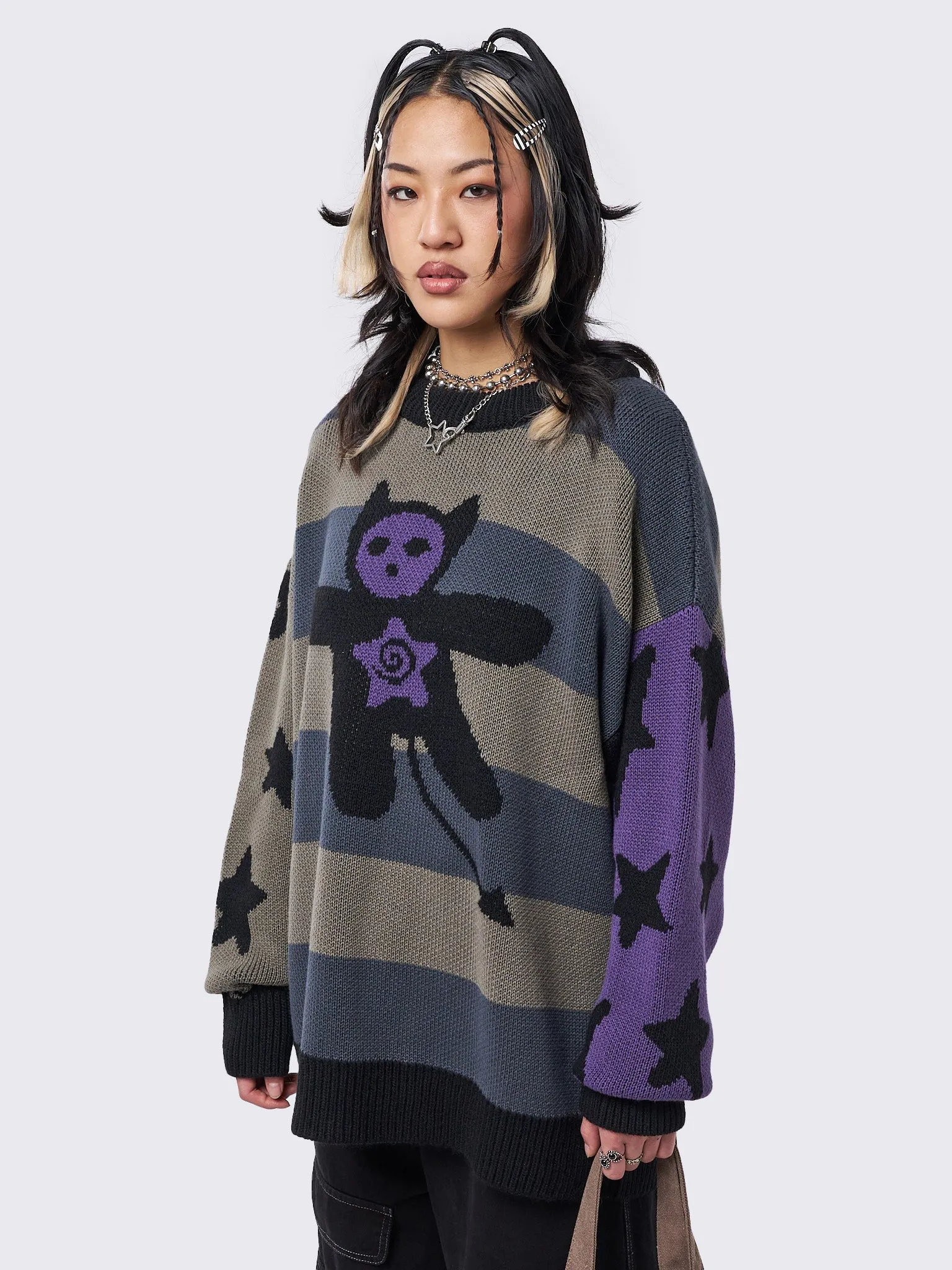 Cartoon Stripes & Stars Knit Sweater sold by Minga London product image thumbnail 2