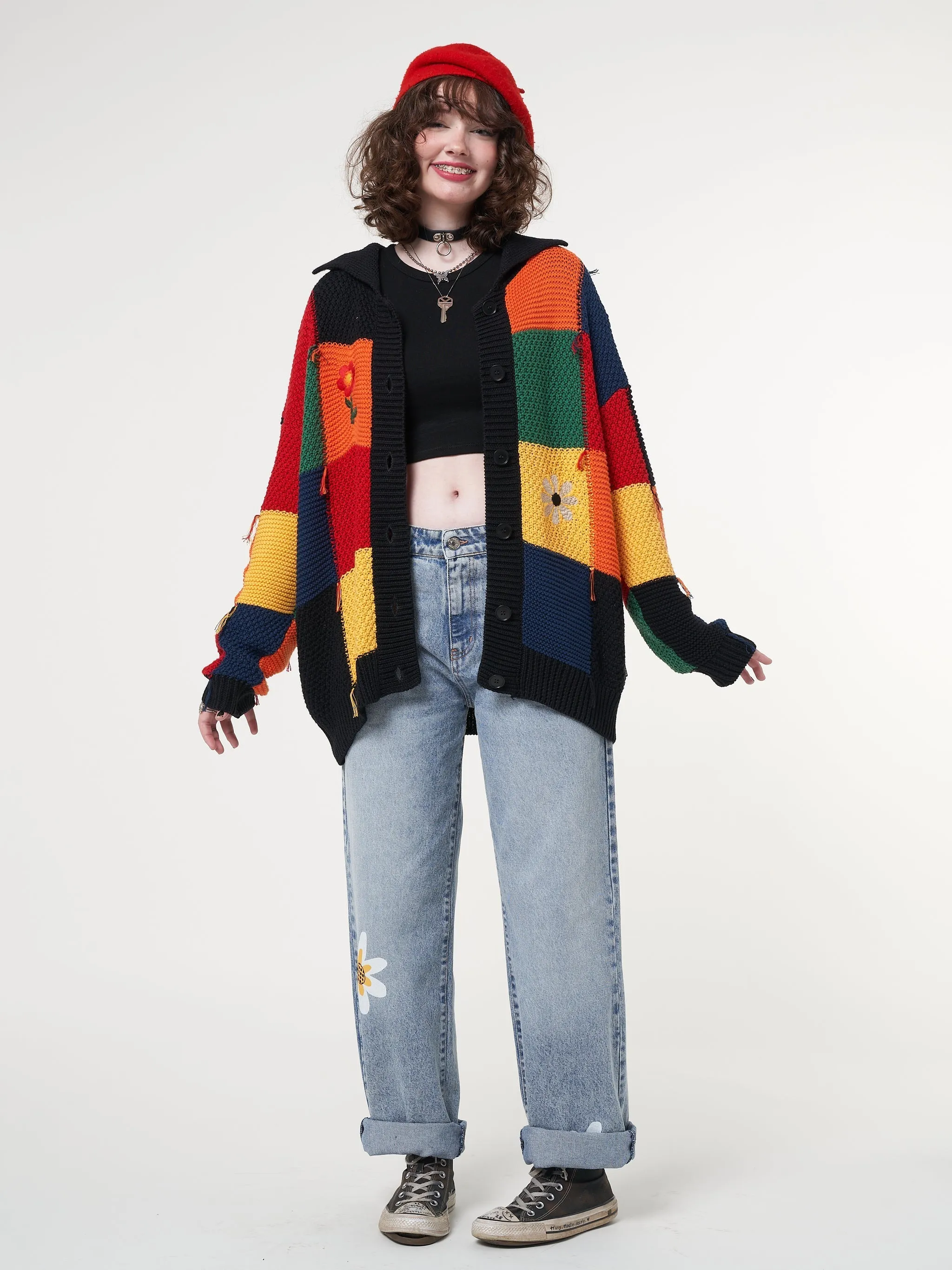 Rainbow Patchwork Cardigan sold by Minga London product image thumbnail 4